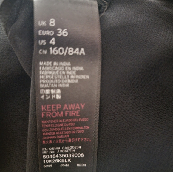 Super cute Topshop dress.  Black,  sheer  with rose embroidered embellishments. - Picture 9 of 10